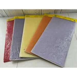Lot of 5 Beeswax Sheet for Candle Making Lilac Natural Yellow Blue Red